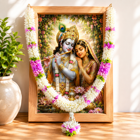 40 Inch Artificial Flower Haar for Photo Frame | Decorative Garland for God Idol & Photo Frames | (Pack of 1/2/4)