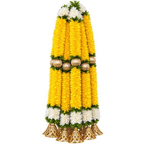 Royal Yellow & White Flower Hanging pack of 2 each 2 feet