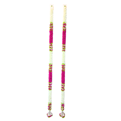 5 Feet pink Door Hanging Toran Pack of 2 | Artificial Flower Hanging for Main Door Decoration | Festive Home Decor