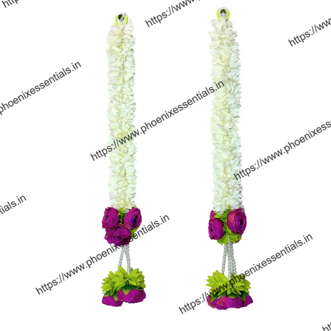 Handmade Door Toran Pack of 2 – 2 Feet Hanging for Entrance & Pooja Decoration