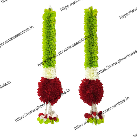 Set of 2 Pooja Room Door Hanging – 2 Ft Toran for Home Entrance Decoration