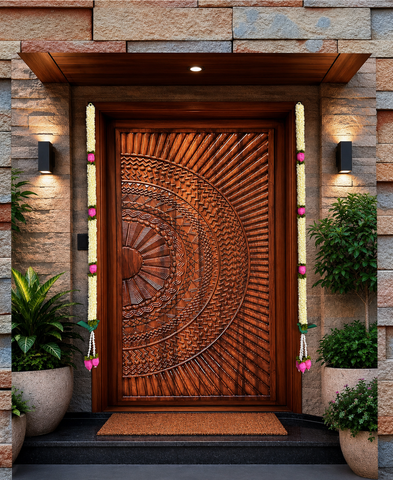 5 Feet pink LOTUS Door Hanging Toran PACK OF 2 | Artificial Flower Hanging for Main Door Decoration