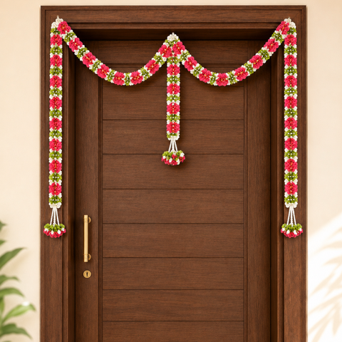 4 Feet by 2 feet Door Toran | Artificial Flower Hanging for Main Door