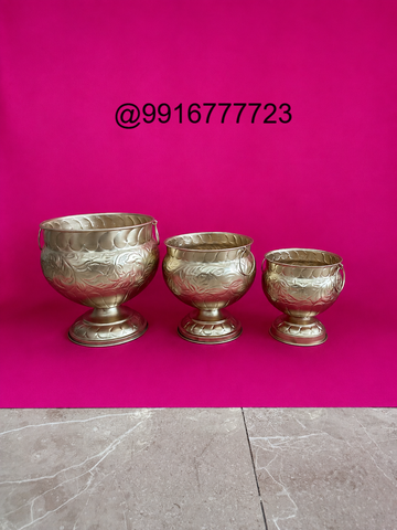 Royal Brass Urli Set – 3 Piece