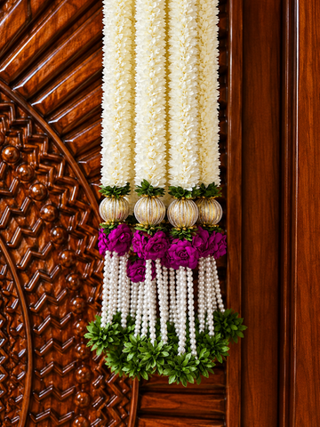 DEVINE PURPLE ROSE HANGING EACH 3 FEET PACK OF 2