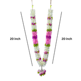 40 Inch Artificial Flower Haar for Photo Frame | Decorative Garland for God Idol & Photo Frames | (Pack of 1/2/4)
