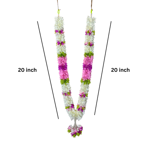 40 Inch Artificial Flower Haar for Photo Frame | Decorative Garland for God Idol & Photo Frames | (Pack of 1/2/4)