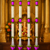 3 Feet Lotus Hanging Pack of 4 | Artificial Flower Door Hanging for Home Decor | Festive & Wedding Decoration