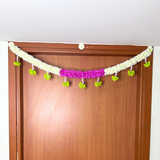 Artificial Door Toran Bandanwar | Main Door Hanging Decoration with Flowers & Beads | Festive Home Decor for Diwali, Wedding (4 Feet)