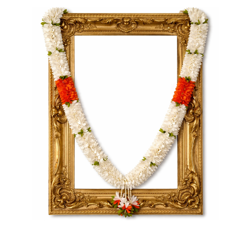 40 Inch Photo Haar Pack of 2 | Artificial Flower Garland for Photo Frame & God Idol Decoration | Pooja & Ritual Use/ PACK OF - 2  ( 40inch )