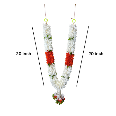 40 Inch Photo Frame Haar pack of 2 | Artificial Flower Garland for God Idol & Picture Frame | Pooja & Temple Decoration