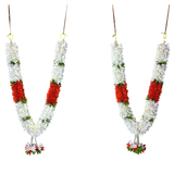 40 Inch Photo Frame Haar pack of 2 | Artificial Flower Garland for God Idol & Picture Frame | Pooja & Temple Decoration