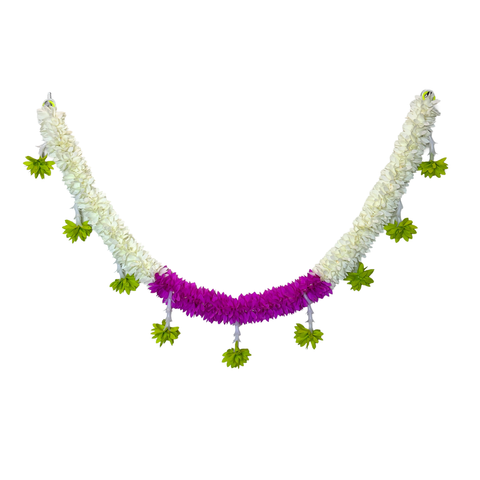 Artificial Door Toran Bandanwar | Main Door Hanging Decoration with Flowers & Beads | Festive Home Decor for Diwali, Wedding (4 Feet)