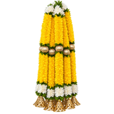Royal Yellow & White Flower Hanging pack of 2 each 2 feet