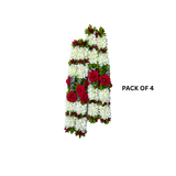 Artificial Gajra for Hair Bun | Jasmine Flower Hair Accessories for Women & Girls | Bridal & Festive Wear (Pack of 4)