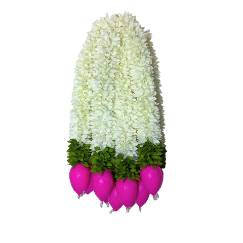 single lotus pack of 6 Decorative Hanging Lotus Garland for Home Temple | Traditional Pooja Room Decoration