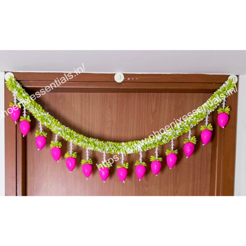 3.5 Feet Lotus Door Toran | Artificial Flower Hanging for Main Door | Festive Home Décor | Pooja Entrance Decoration (3.5FEET )