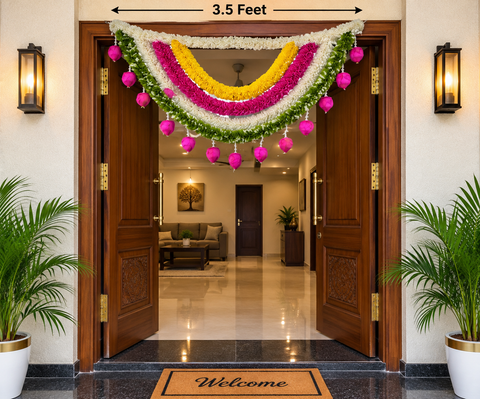 DIVINE TEMPLE GRACE LOTUS TORAN . 3.5 FEET