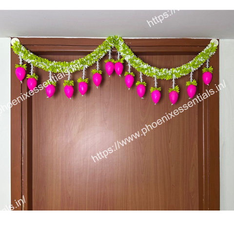 3.5 Feet Lotus Door Toran | Artificial Flower Hanging for Main Door | Festive Home Décor | Pooja Entrance Decoration (3.5FEET )
