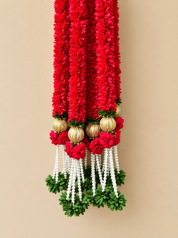 ELEGANT RED ROSE HANGING  EACH 3 FEET PACK OF 2