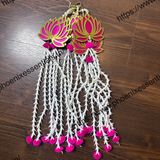 PACK OF 4 ,3 line lilly string with lotus avialable in all sizes ( 2F ,4 FT ,6FT ,8FT,10FT )