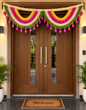 PINK LOTUS GRACE DOOR TORAN. 7 FEET