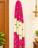 PINK WHITE FLOWER GARLAND TORAN FOR  DOOR DECORATION.6 FEET. PACK OF 2