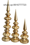 Set of 3 Brass Decorative Finials | Traditional Brass Home Decor