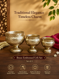 Royal Brass Urli Set – 3 Piece