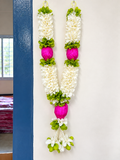 Royal Pink Lotus & White Jasmine Hanging 40 inch