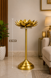 Brass Lotus Floor Candle Holder Set of 3