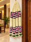 Royal Pink Lotus Floral Hanging each 4 feet pack of 2