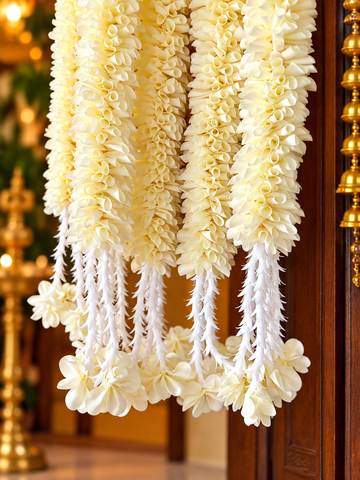 CREAM PETAL HANGING PACK  OF 2