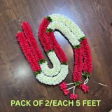 5 Feet Door Hanging Pack of 2 | Artificial Flower Garland Toran for Entrance, Wedding, Festival & Home Decor