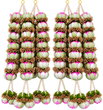 Pink & Green Lotus Pearl Hanging pack of 2
