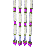 3 Feet Lotus Hanging Pack of 4 | Artificial Flower Door Hanging for Home Decor | Festive & Wedding Decoration