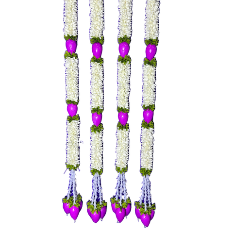 3 Feet Lotus Hanging Pack of 4 | Artificial Flower Door Hanging for Home Decor | Festive & Wedding Decoration