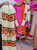 ROYAL 40 Inch Artificial Flower Haar for Photo Frame | Decorative Garland for God Idol & Photo Frames | Pooja, Home Décor & Festival Decoration | Reusable Floral Mala (Pack of 1/2/4)