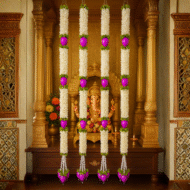 3 Lotus Hanging Artificial Cloth Garland Hanging