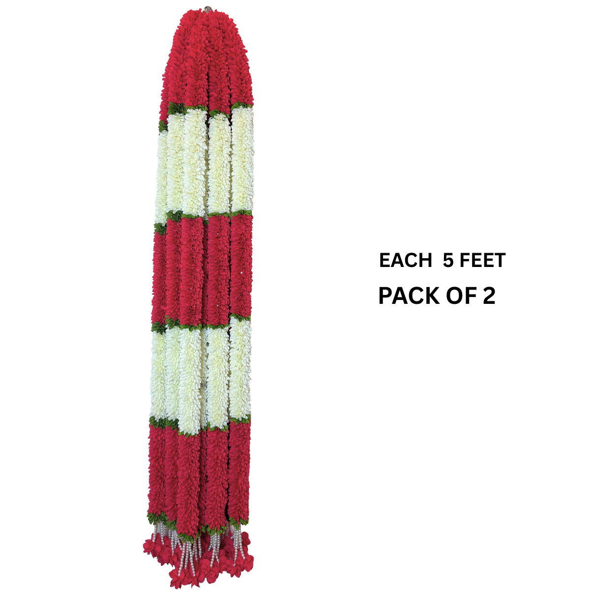120.0.0.0PACK OF 2 5 Feet Door Hanging Pack of 2 | Artificial Flower Garland Toran for Entrance, Wedding, Festival & Home Decor - Image 1