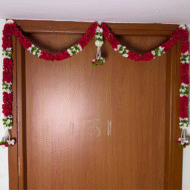 MAIN DOOR TORAN RED 4 BY 2 FEET