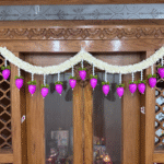 Lotus Design Door Toran 3.5 Ft | Artificial Floral Hanging for Main Door | Diwali, Wedding & Festive Decor