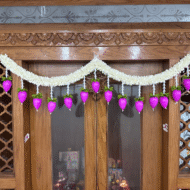 Lotus Design Door Toran 3.5 Ft | Artificial Floral Hanging for Main Door | Diwali, Wedding & Festive Decor