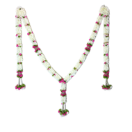 Artificial Door Toran 4 Feet x 2 Feet | Decorative Hanging Bandarwal for Main Door | Fabric Flower Toran for Diwali, Wedding, Pooja, Home Decoration (All Colors Available) - Image 7