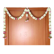 Artificial Door Toran 4 Feet x 2 Feet | Decorative Hanging Bandarwal for Main Door | Fabric Flower Toran for Diwali, Wedding, Pooja, Home Decoration (All Colors Available) - Image 6