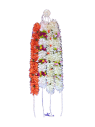 Hair Gajra orange and  white EACH 2   (12 inch ) - Image 4