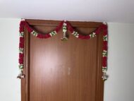 MAIN DOOR TORAN RED 4 BY 2 FEET - Image 5