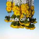 artificial flower hanging pack of 4